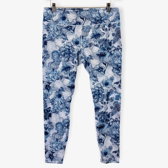 FABLETICS Salar Powerhold PALISADES Blue & White Floral Leggings Sz XS S - Picture 12 of 16